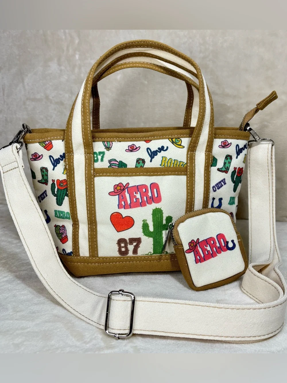 Aeropostale Western Southwest Rodeo Cowgirl Mini Tote Bag